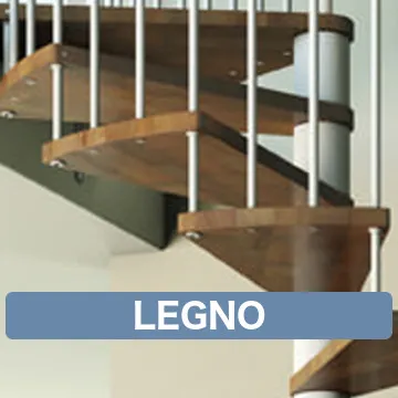 scala a chiocciola legno