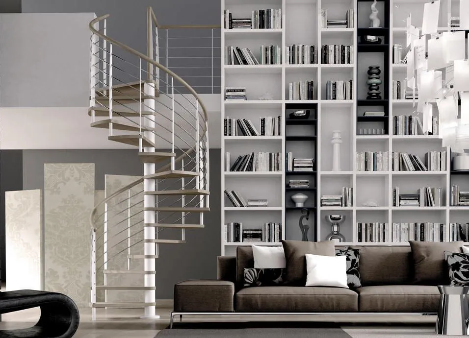 Scala a chiocciola in legno Dakota